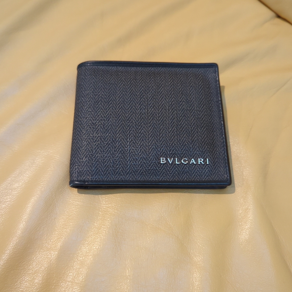 BVLGARI Dark Grey Heritage Coated Canvas Bifold Wallet